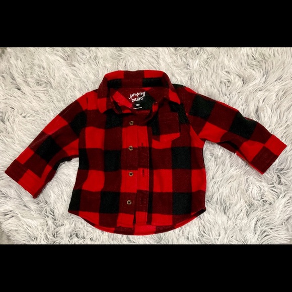 jumping beans Other - Christmas flannel baby shirt 12 months